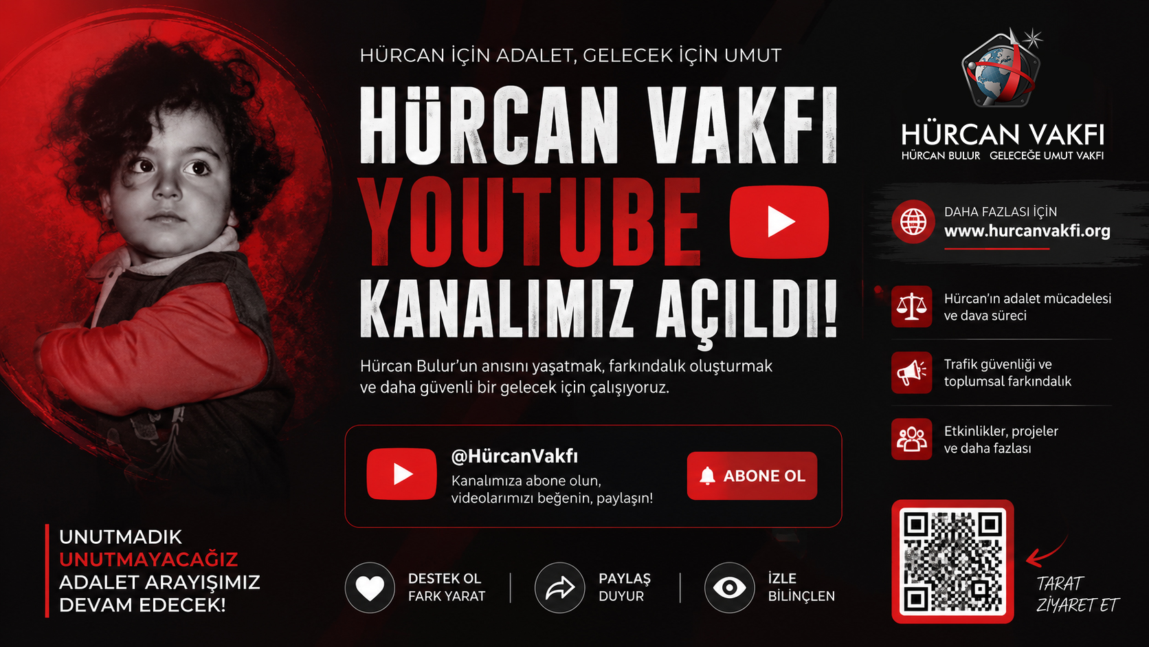 Hürcan Vakfı YouTube Kanalı Açıldı
